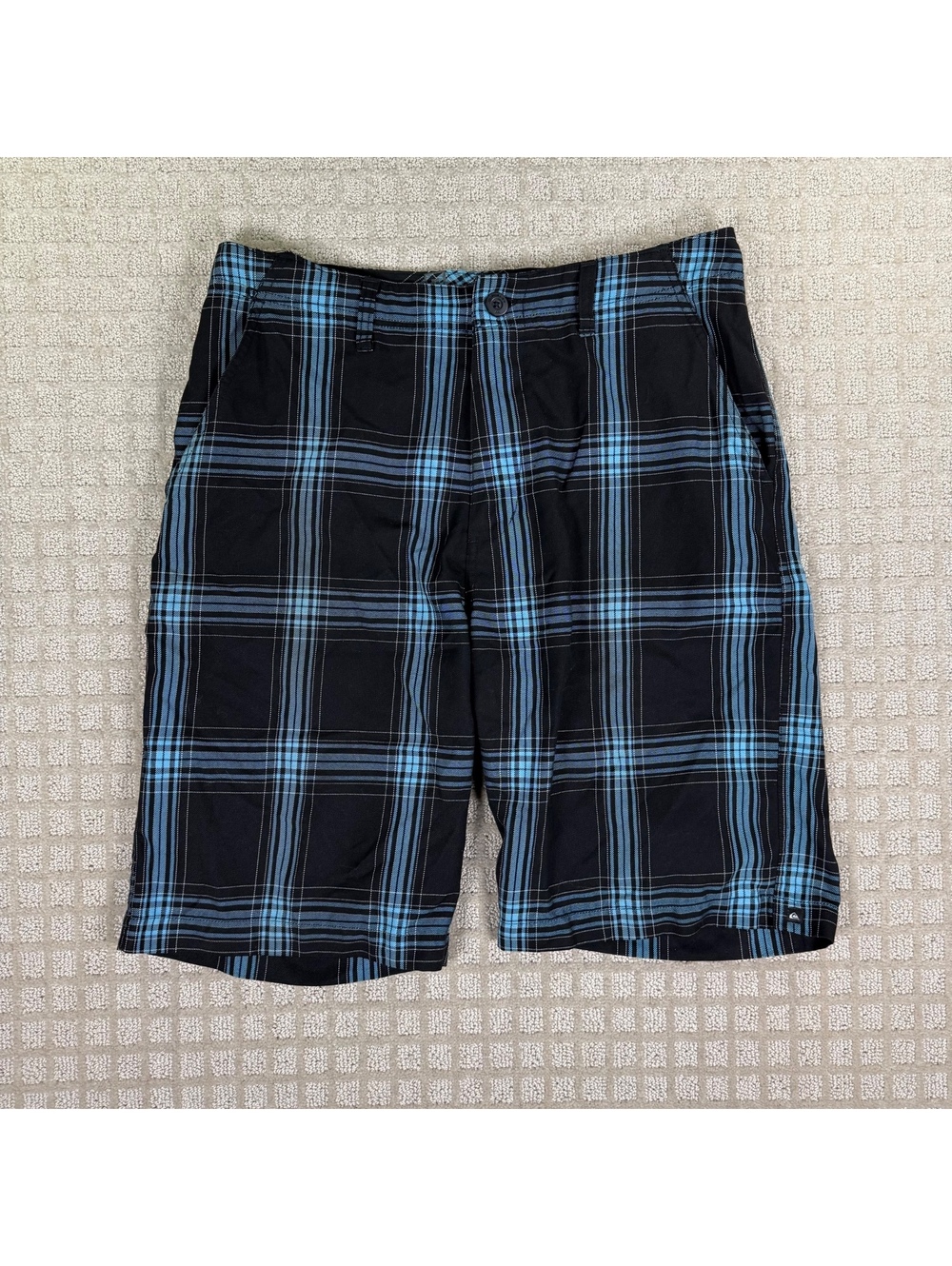 Quiksilver Blue Plaid Shorts 33